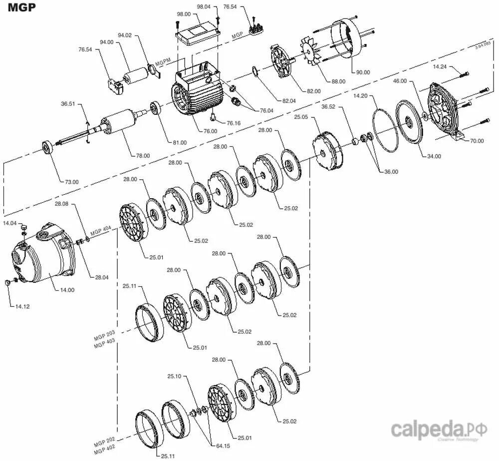 Порядок сборки насоса Купить Многоступенчатый насос Calpeda MGP по низкой цене в Красноярске и РФ: хар