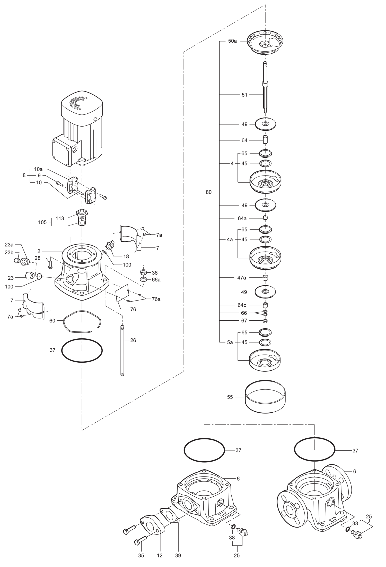 Порядок сборки насоса Запчасти и ремкомплекты к насосам Grundfos CR, CRE, CRI, CRIE, CRN, CRNE, CRT, C