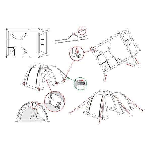 Порядок сборки палатки Палатка Alexika Nevada 4 бежевый - купить в интернет-магазине Адвентурика