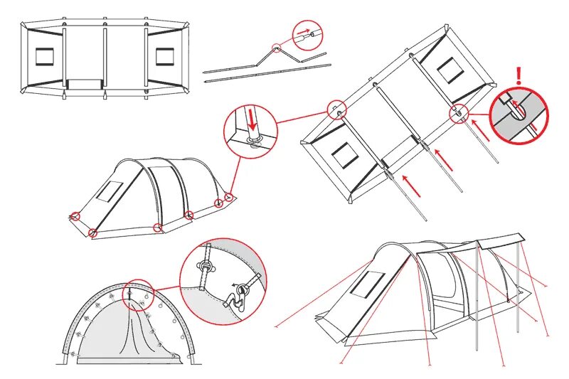 Порядок сборки палатки ALEXIKA APOLLO 4 - Кемпинг / Палатки / Кемпинговые