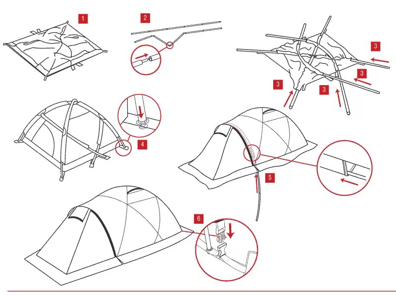 Порядок сборки палатки Палатка экстримальная Alexika Mirage 4 - купить в интернет-магазине Походники.Ру