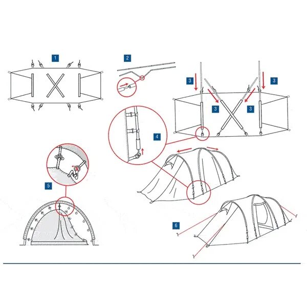 Порядок сборки палатки Палатка KSL Macon 6 - купить в интернет-магазине Адвентурика