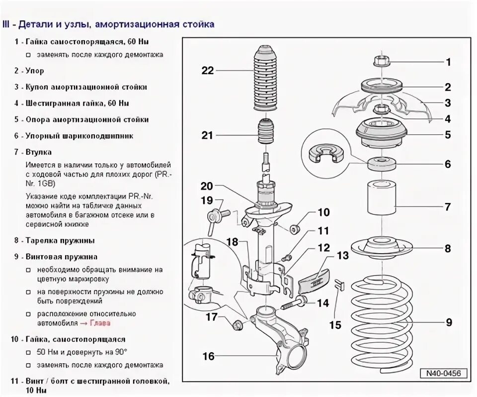 Порядок сборки передней 1J0412311 Втулка VAG Запчасти на DRIVE2