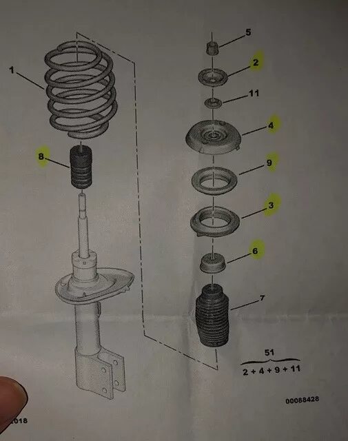 Порядок сборки передней стойки дэу матиз Вопрос по мелочевки около амортизатора - Citroen C4 L, 1,6 л, 2015 года запчасти