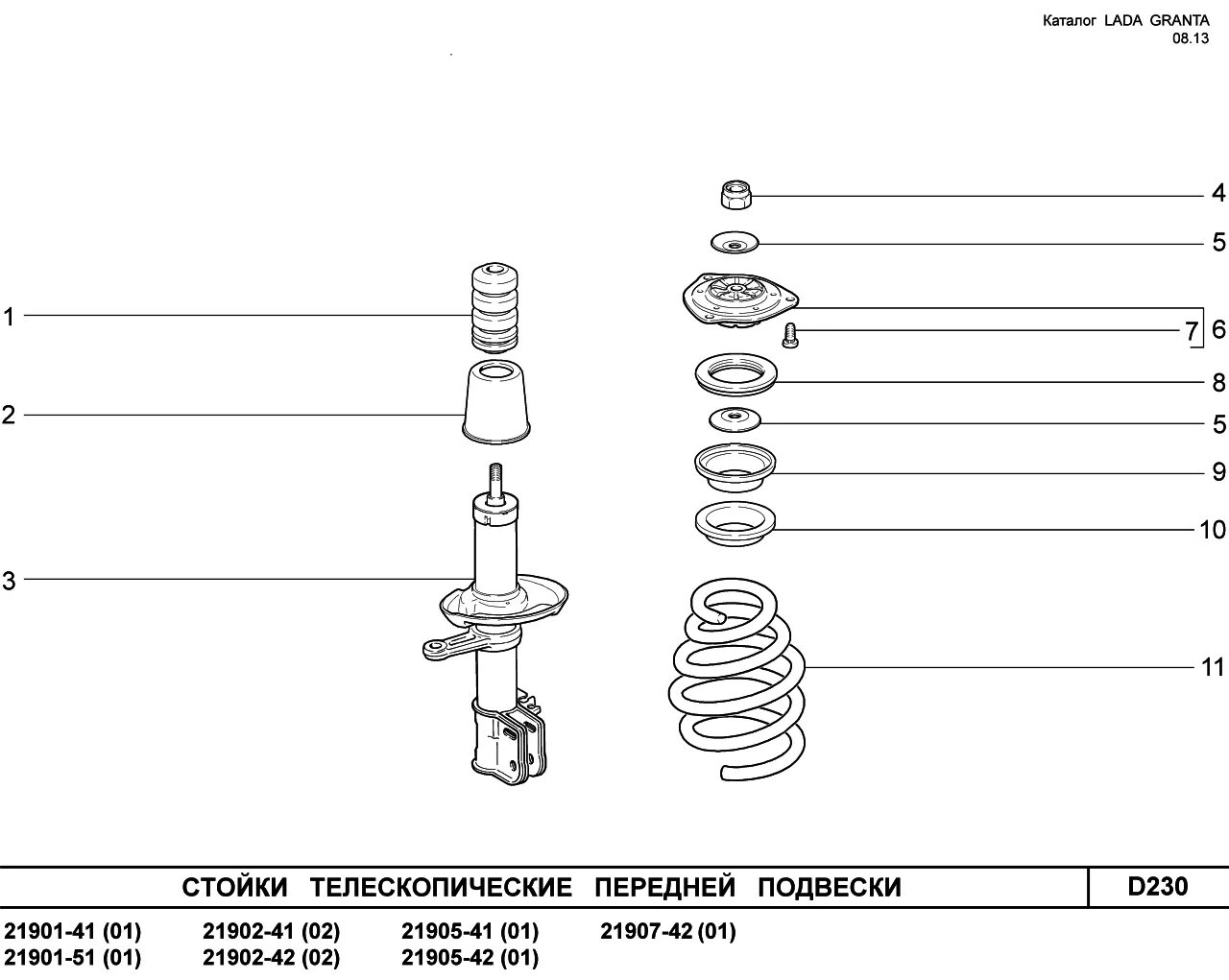 Порядок сборки передней стойки лада гранта Стойки телескопические передней подвески