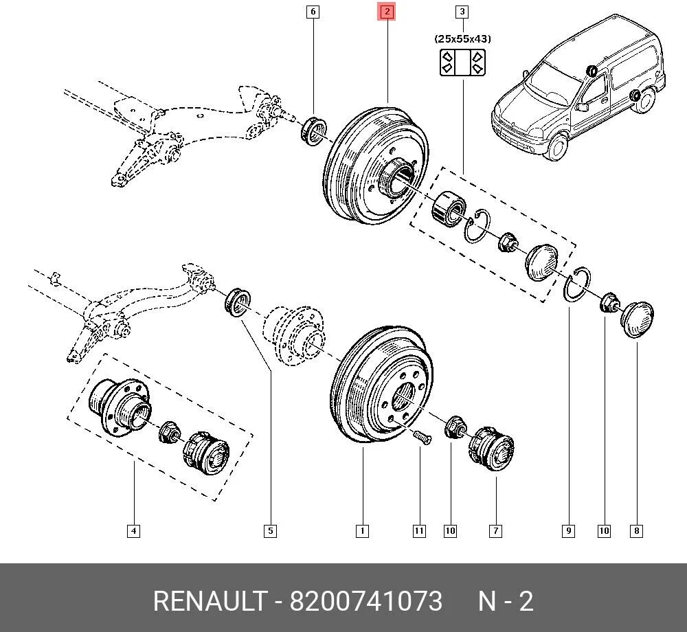 Порядок сборки передней ступицы рено дастер 8200741073 RENAULT Барабан тормозной купить в Москве Рений-Авто - кунцевский авт