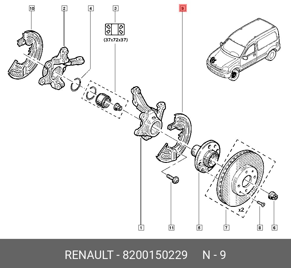 Порядок сборки передней ступицы рено дастер 8200150229 RENAULT ЗАЩИТА ТОРМОЗНОГО ДИСКА (МЕТ) купить в интернет-магазине Avto