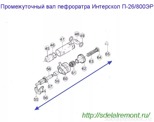 Порядок сборки перфоратора интерскол 26 Как отремонтировать перфоратор Интерскол своими руками, видео и фото