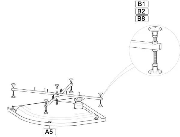 Порядок сборки поддона Как собрать поддон душевой кабины на примере типовых конструций