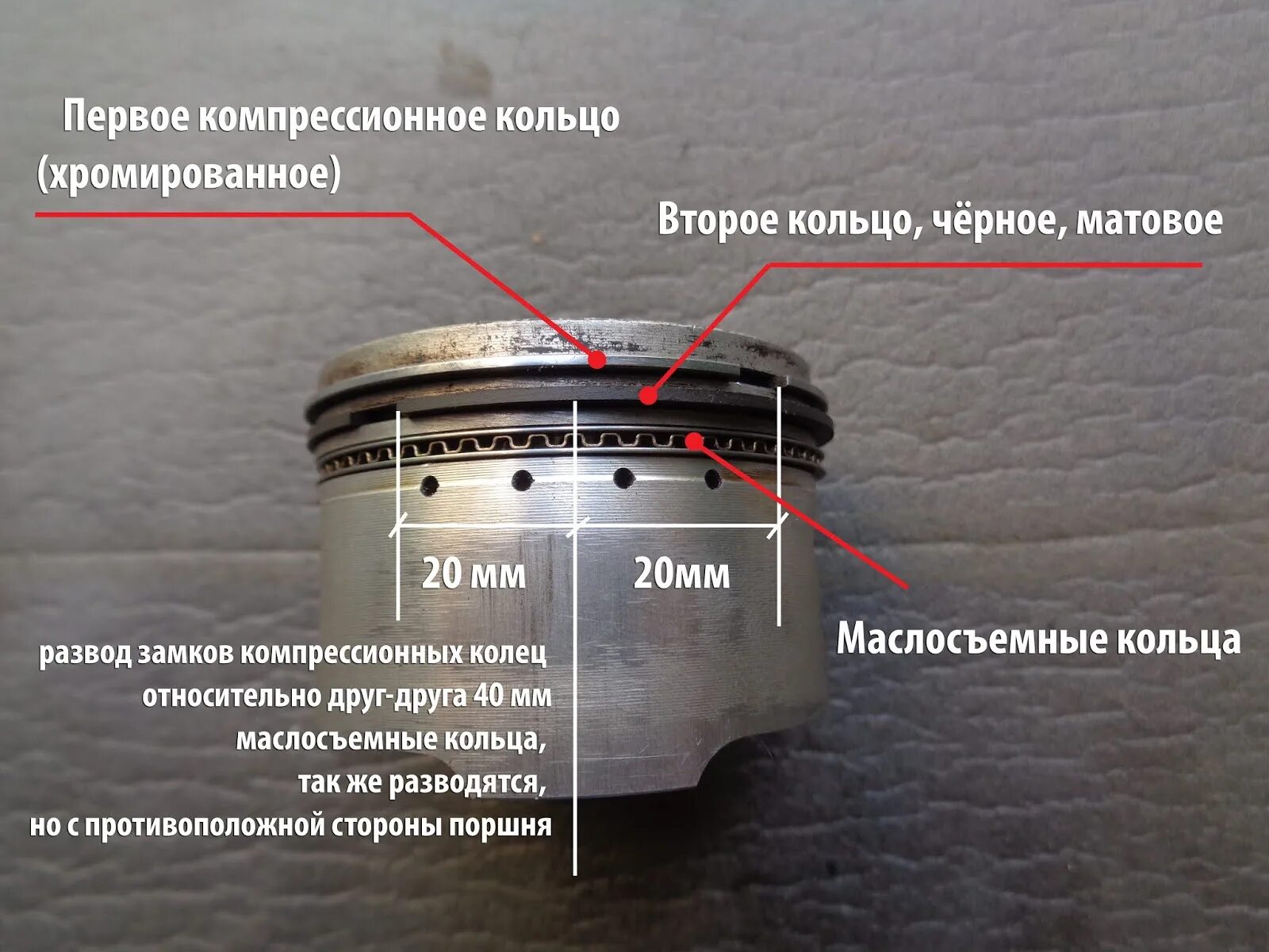 Порядок сборки поршневой Китайский 4т скутер 139qmb : Замена поршневых колец китайского 4т 139qmb