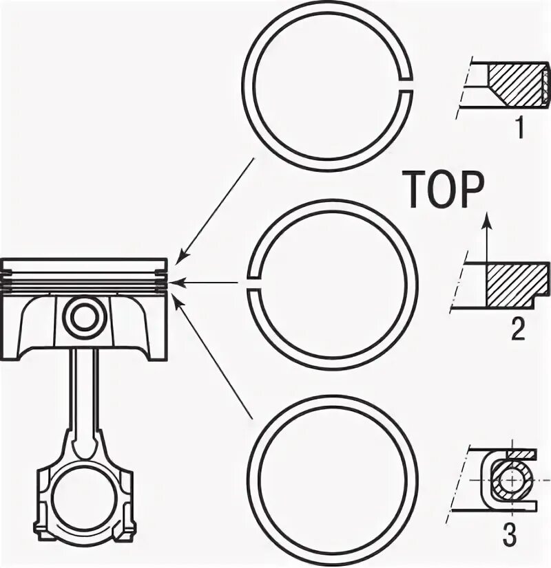 Порядок сборки поршневой группы Engine assembly (Peugeot 307, 2001-2008) - "Petrol engines EW10" - PeugeotBook.r