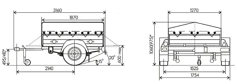 Порядок сборки прицепа Размеры прицепа для легкового автомобиля: длина и ширина, прочие габариты