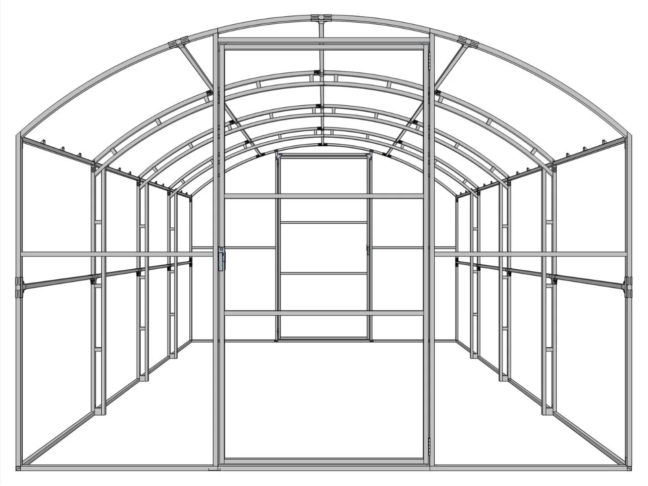 Порядок сборки прямостенной теплицы с овальной крышей Каркас теплицы 4х8 м - ООО "Крона"