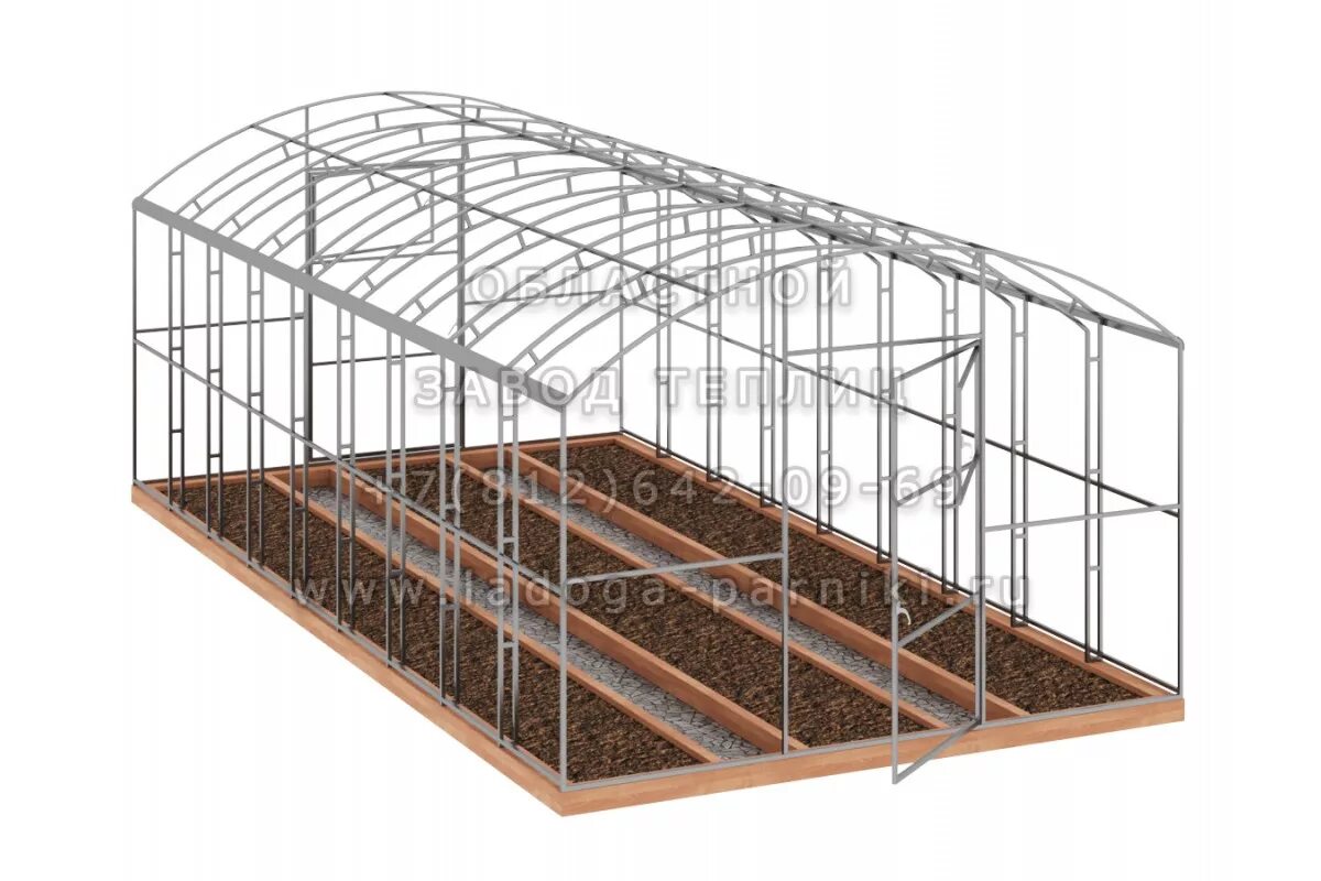 Порядок сборки прямостенной теплицы с овальной крышей Теплица Прямостенная-6 Оц65 каркас