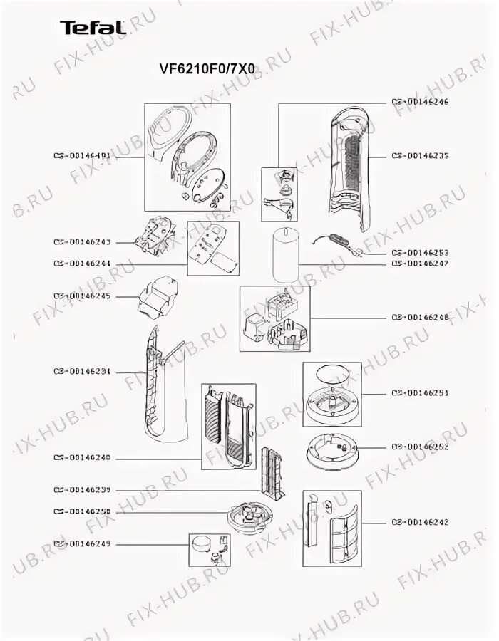 Порядок сборки разборки вентилятора tefal 5870 видео Моторчик для электрообогревателя Tefal CS-00146248 купить в Москве (России) по ц