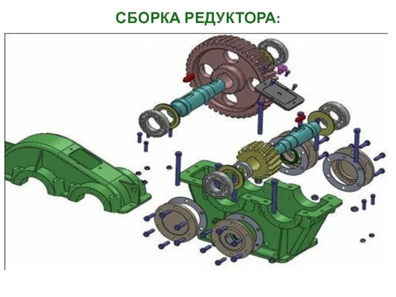 Порядок сборки редуктора Редуктор схема сборки