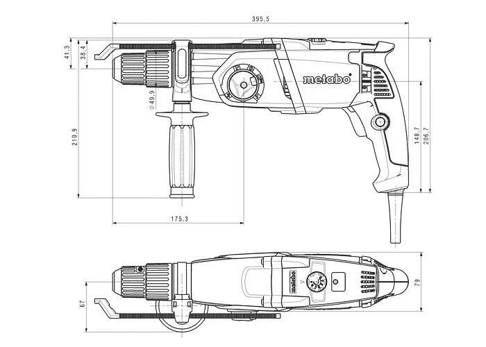 Порядок сборки редуктора metabo uhe 2250 multi Размеры перфоратора