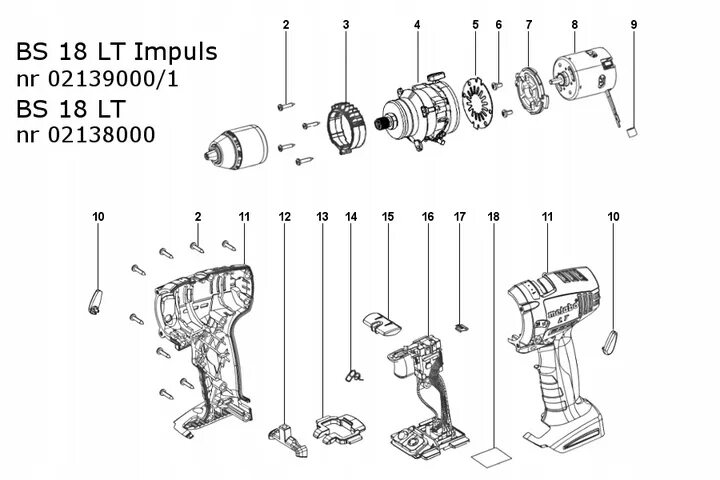 Порядок сборки редуктора metabo uhe 2250 multi Купить Двигатель 18 В отвертки Metabo BS 18 LT Impuls/Quick: отзывы, фото и хара