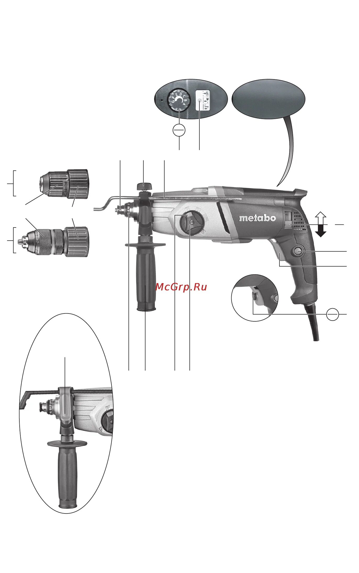 Порядок сборки редуктора metabo uhe 2250 multi Metabo KHE 2650 Инструкция по эксплуатации онлайн 3/72 70003