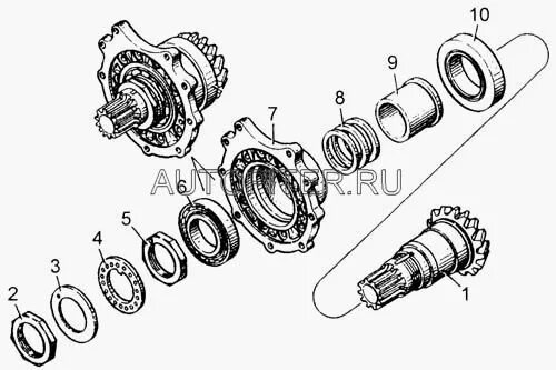 Порядок сборки редуктора мост камаз 5320 втулка распорн - купить в интернет-магазине Автопитер по выгодной цене