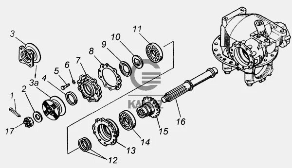 Порядок сборки редуктора мост камаз 5320 Передача главная заднего моста для автомобиля КАМАЗ 65115, 18 дет.