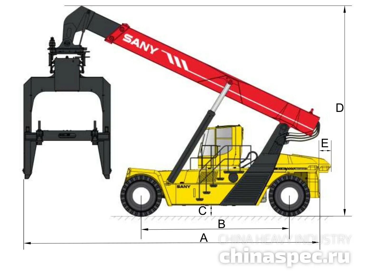 Порядок сборки ричстакера Ричстакер для 20-футовых контейнеров SANY SRSC4032C3-S (RSC4032C-3S, SRSC4032C3S