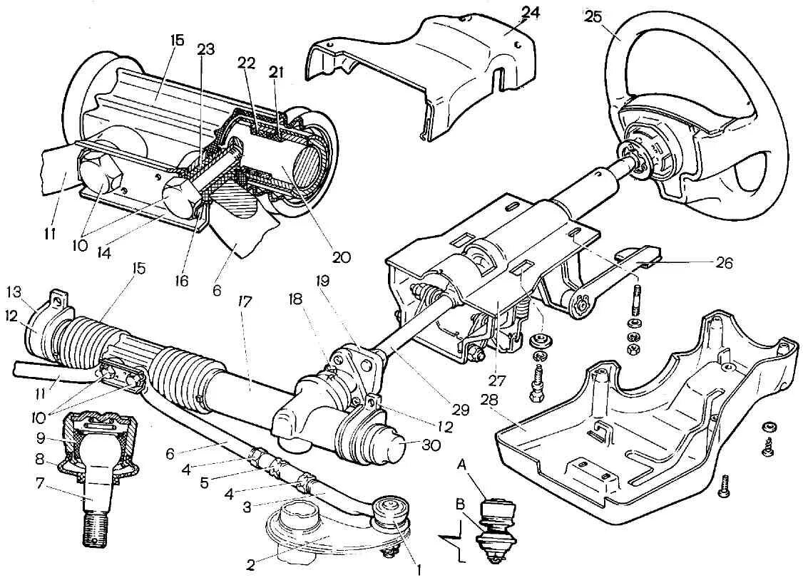 Порядок сборки рулевой колонки Рулевое управление ваз ремонт - фото - АвтоМастер Инфо