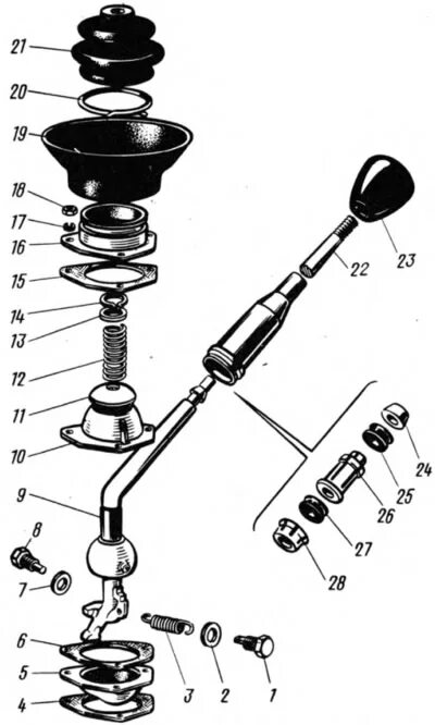 Порядок сборки рычага упп нива Disassembly and assembly of the gearbox (VAZ-2101 "Zhiguli" 1970-1983 / Transmis