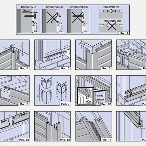 Порядок сборки сайдинга Крепёжные элементы панелей