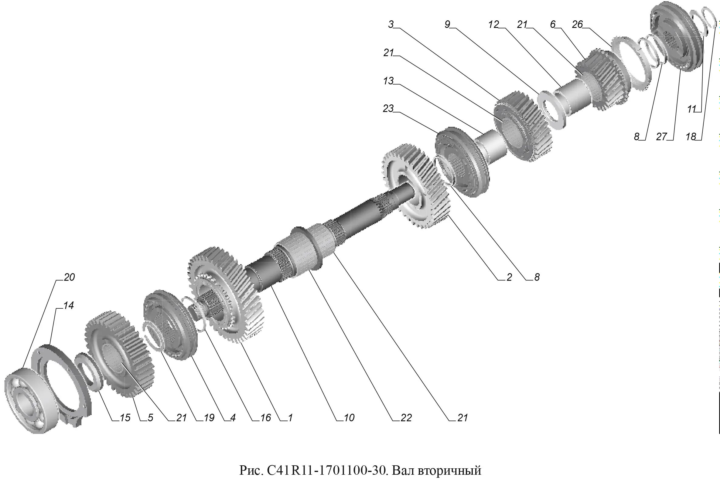 Порядок сборки шестерен кпп 3302 С41R11-1701155 Втулка шестерен вторичного вала ГАЗон НЕКСТ C41R13