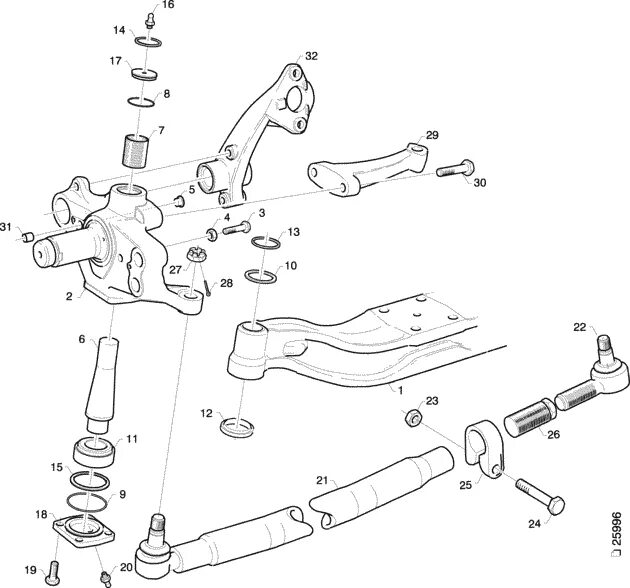 Порядок сборки шкворня Каталог оригинальных запчастей SCANIA