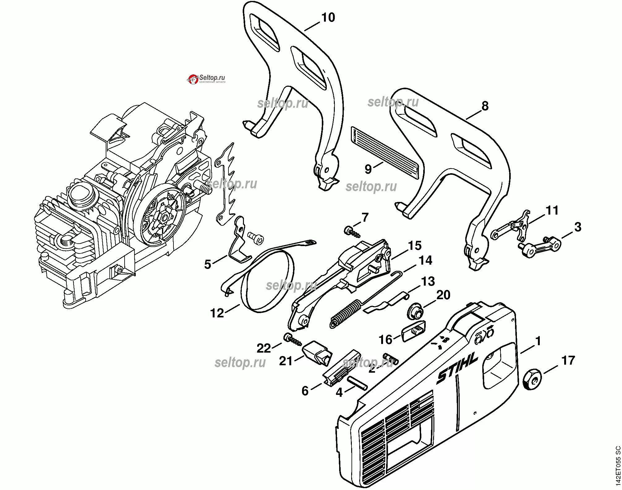 Порядок сборки штиль 180 Крышка цепной звёздочки для бензопилы Stihl 020 Т, 020 купить в Москве в интерне