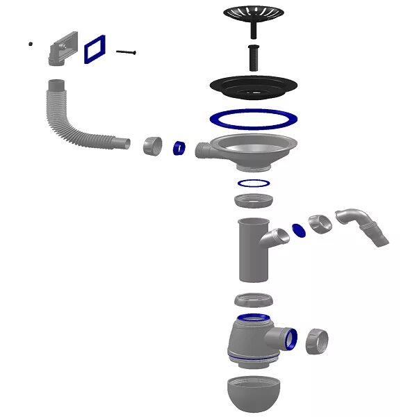 Порядок сборки сифона для раковины Сборка сифона - CormanStroy.ru