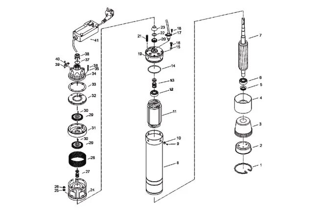 Порядок сборки скважинного насоса вихрь сн 60 Submersible Pump -- MSK-1