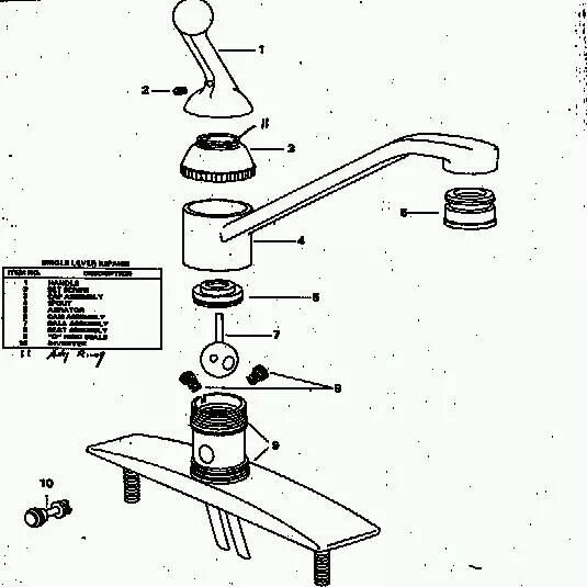 Порядок сборки смесителя Delta Faucet Repair Diagram Single Handle Faucet Repair #kitchenfaucetdiagram De