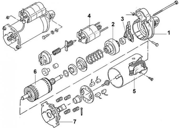 Порядок сборки стартера на волге Disassembly and assembly of the starter (Electrical equipment / Power devices / 