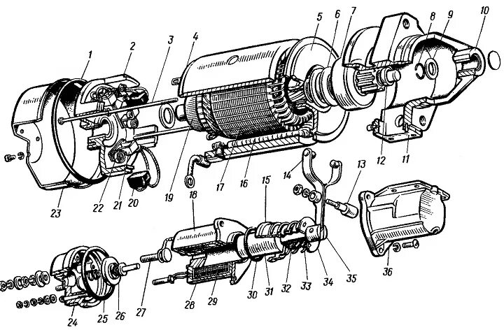 Порядок сборки стартера на волге Стартер СТ230-А1 на ГАЗ-66, устройство