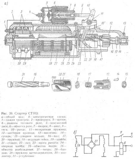 Порядок сборки стартера ст 103 Студопедия - УСТРОЙСТВО СТАРТЕРОВ