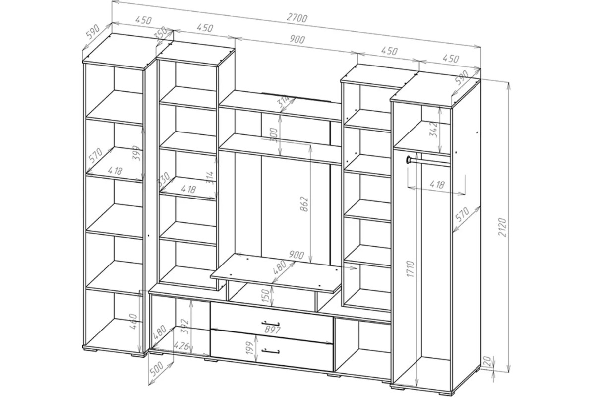 Порядок сборки стенки Стенка Мега-1 купить в Москве от производителя - mebel-up.ru