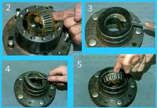 Порядок сборки ступицы уаз передней Замена подшипника передней ступицы УАЗ Патриот