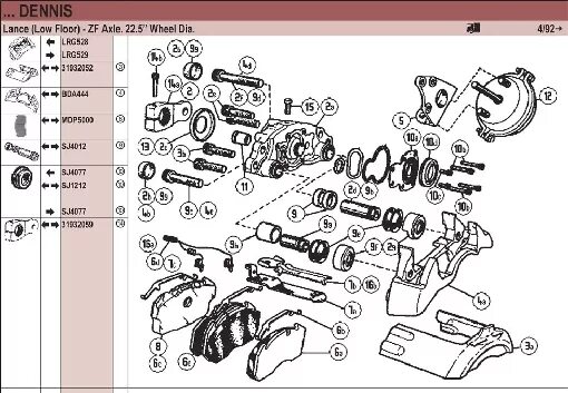 Порядок сборки суппорта airbrakeshop.com SERVICE CALIPER (LRG529)