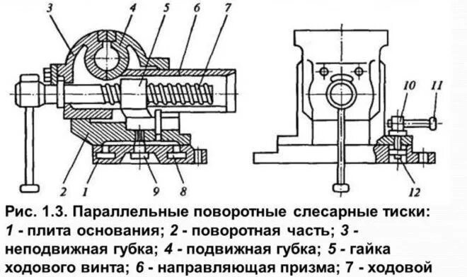 Порядок сборки тисков Тиски станочные для сверлильных станков