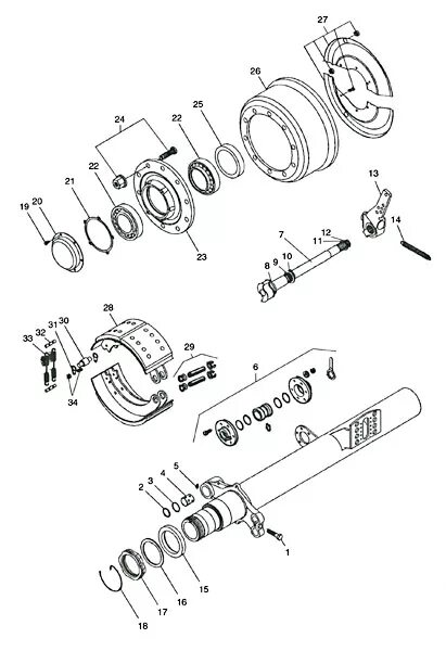 Порядок сборки тормозного вала бпв SAF - TATPO Order Truck and Trailer Parts Online - DAF MAN MERCEDES RENAULT IVEC