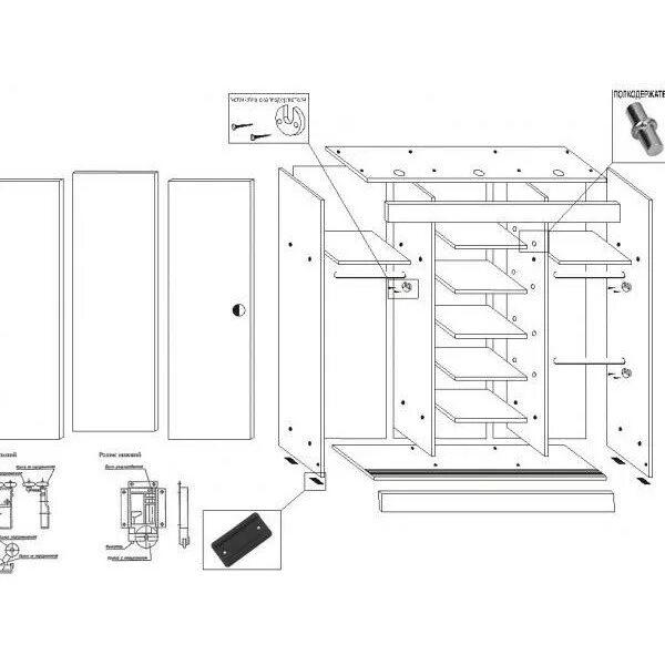 Порядок сборки трехстворчатого шкафа купе Шкаф-купе Кристина купить в СПб за 15 900 ₽
