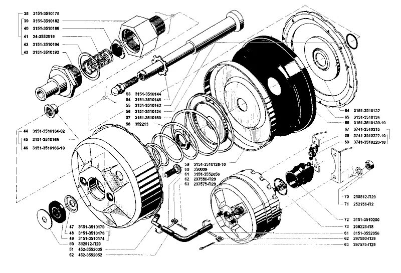 Порядок сборки вакуумника уаз Автомобиль УАЗ-31512 и его модификации. Каталог деталей и сборочных единиц