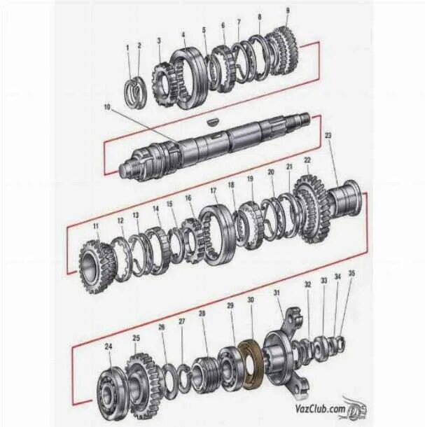 Порядок сборки вторичного вала ваз Вторичный вал кпп ваз 2110 схема - фото - АвтоМастер Инфо