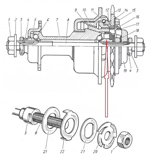 Порядок сборки втулки заднего колеса велосипеда Втулка типа ГАЗ - Сайт для велосипедистов
