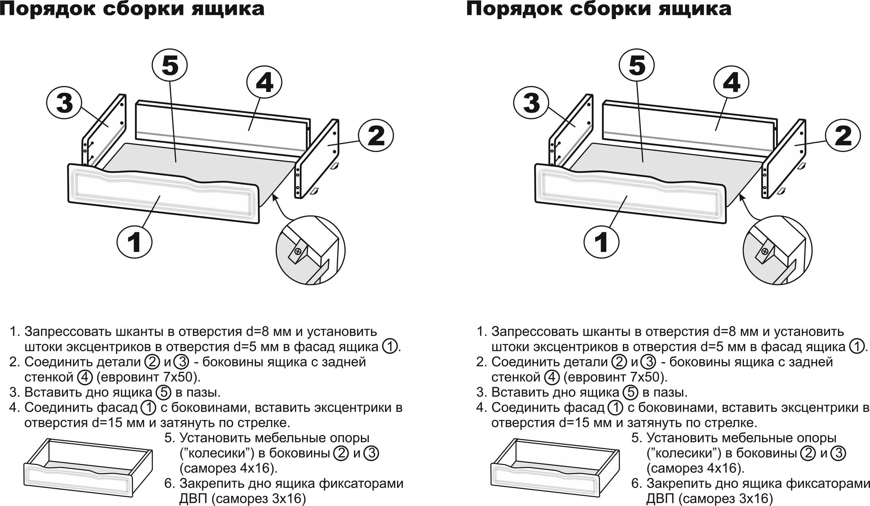 Порядок сборки ящика Как собрать мебель, шкаф или комод своими руками - Строим сами