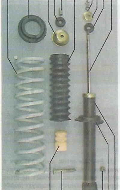 Порядок сборки заднего амортизатора Описание конструкции задней подвески Лада Гранта 1 (Lada Granta) ВАЗ-2190 in 202