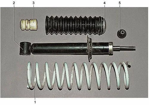 Порядок сборки заднего амортизатора Задняя подвеска 2108 Снятие амортизатора - Энциклопедия журнала "За рулем"